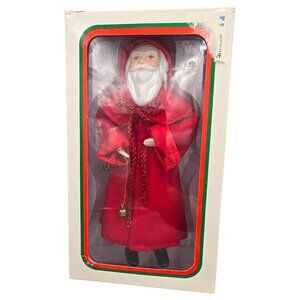 Vintage 1988 Kurt S. Adler Santa Figurine Ceramic Red Robe 8" Christmas